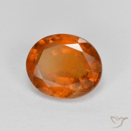 1.76ct Натуральный Средний апельсин Гранат Гессонит, Овал, VS-SI
