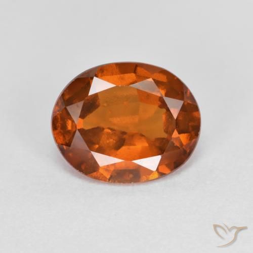2.00ct Натуральный Средне-темно-оранжевый Гранат Гессонит, Овал, VS-SI