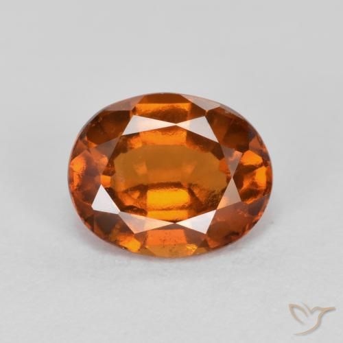 1.76ct Натуральный Янтарный Апельсин Гранат Гессонит, Овал, VS-SI