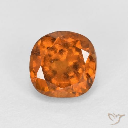 0.87ct Натуральный Средне-темно-оранжевый Гранат Гессонит, Подушка, SI