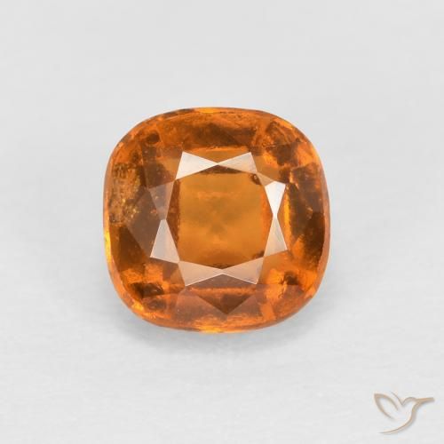 0.90ct Натуральный Средний апельсин Гранат Гессонит, Подушка, SI