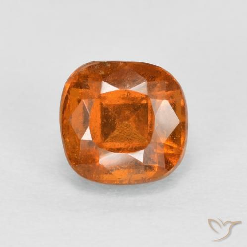 1.01ct Натуральный Средне-темно-оранжевый Гранат Гессонит, Подушка, SI