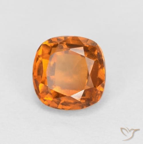 0.92ct Натуральный Желтовато-оранжевый Гранат Гессонит, Подушка, SI