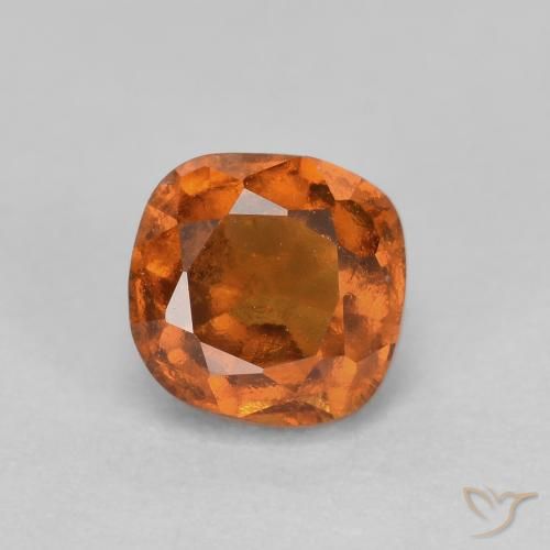 1.05ct Натуральный Средне-темно-оранжевый Гранат Гессонит, Подушка, SI