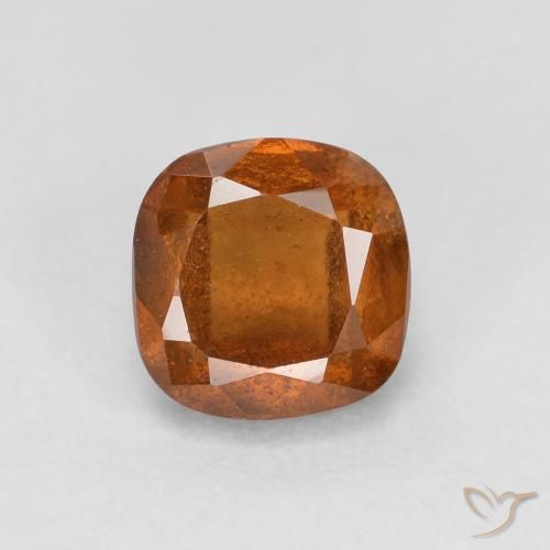 0.94ct Натуральный Красновато-оранжевый Гранат Гессонит, Подушка, SI