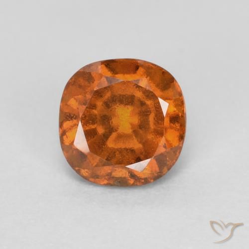0.88ct Натуральный Средне-темно-оранжевый Гранат Гессонит, Подушка, SI