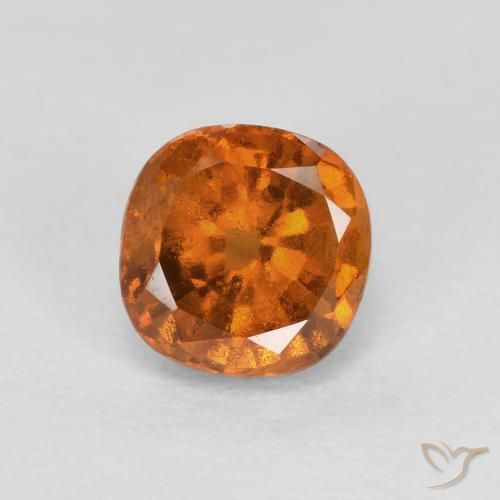 0.89ct Натуральный Темно-оранжевый Гранат Гессонит, Подушка, SI