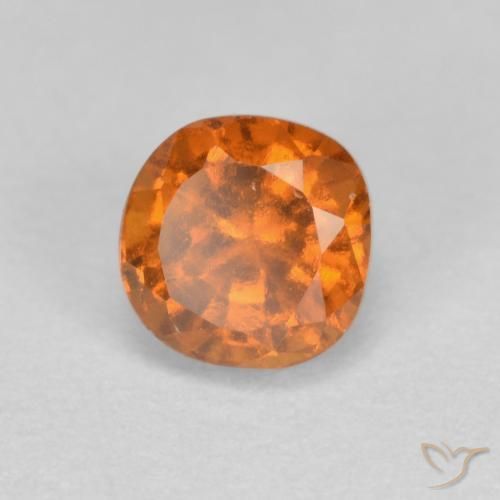 1.00ct Натуральный Средний апельсин Гранат Гессонит, Подушка, SI