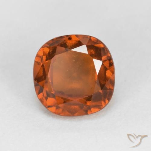 1.56ct Натуральный Огонь Оранжевый Гранат Гессонит, Подушка, VS-SI