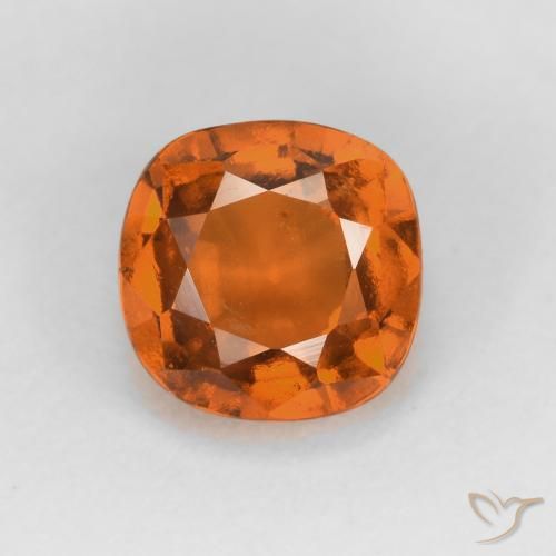 1.52ct Натуральный Средний апельсин Гранат Гессонит, Подушка, VS-SI