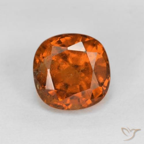 1.32ct Натуральный Средний апельсин Гранат Гессонит, Подушка, VS-SI