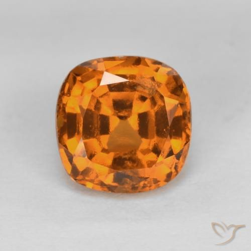 1.40ct Натуральный Абрикос Апельсин Гранат Гессонит, Подушка, VS-SI