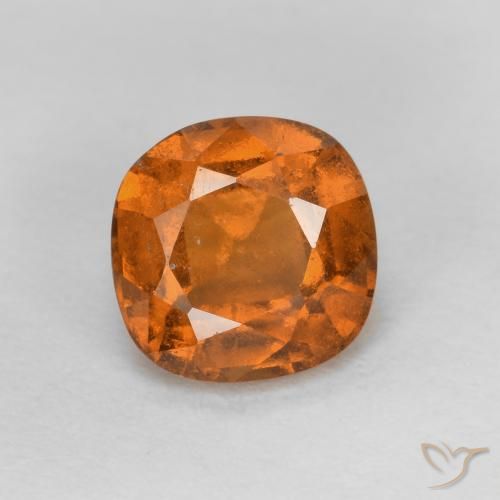 1.23ct Натуральный Средний апельсин Гранат Гессонит, Подушка, VS-SI