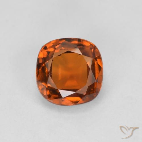 1.49ct Натуральный Янтарный Апельсин Гранат Гессонит, Подушка, Чистота VS