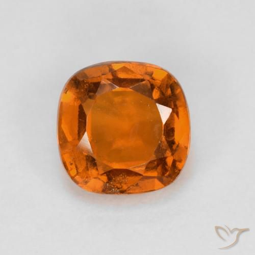 1.34ct Натуральный Огонь Оранжевый Гранат Гессонит, Подушка, VS-SI