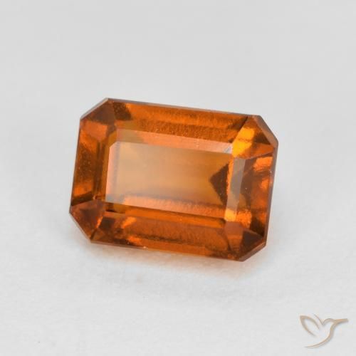 1.71ct Натуральный Красновато-оранжевый Гранат Гессонит, Изумрудная огранка, Чистота VS