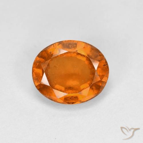 1.89ct Натуральный Средний апельсин Гранат Гессонит, Овал, Чистота VS