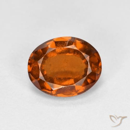 1.89ct Натуральный Янтарный Апельсин Гранат Гессонит, Овал, Чистота VS