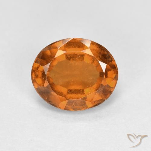 2.07ct Натуральный Темно-оранжевый Гранат Гессонит, Овал, Чистота VS