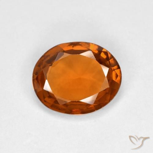 1.56ct Натуральный Средний апельсин Гранат Гессонит, Овал, Чистота VS