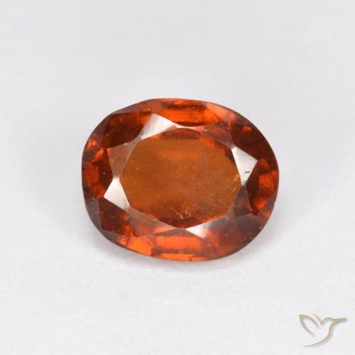 1.43ct Натуральный Темно-оранжевый Гранат Гессонит, Овал, VS-SI