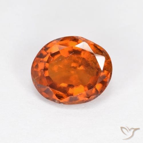 1.70ct Натуральный Красновато-оранжевый Гранат Гессонит, Овал, VS-SI