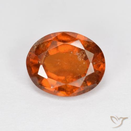 2.83ct Натуральный Янтарный Апельсин Гранат Гессонит, Овал, VS-SI