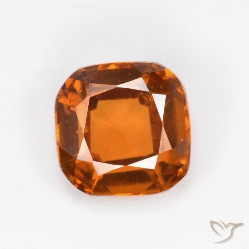 1.69ct Натуральный Средне-темно-оранжевый Гранат Гессонит, Подушка, VVS-VS