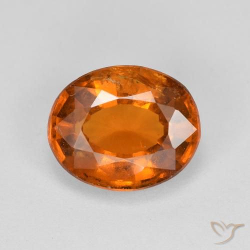 2.60ct Натуральный Средний апельсин Гранат Гессонит, Овал, VS-SI