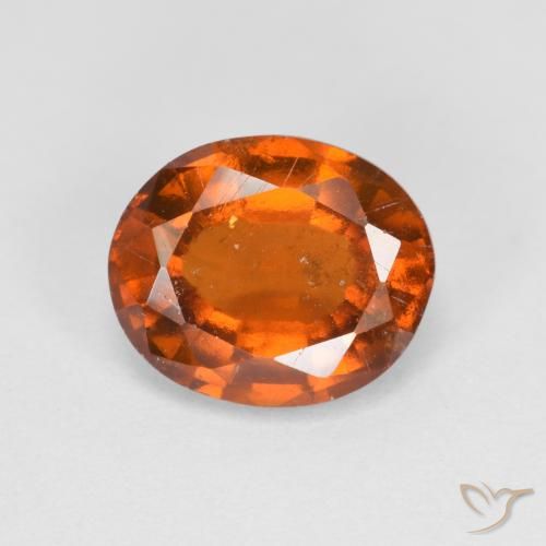 2.54ct Натуральный Средний апельсин Гранат Гессонит, Овал, VS-SI