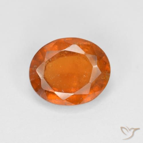 2.22ct Натуральный Темно-оранжевый Гранат Гессонит, Овал, VS-SI