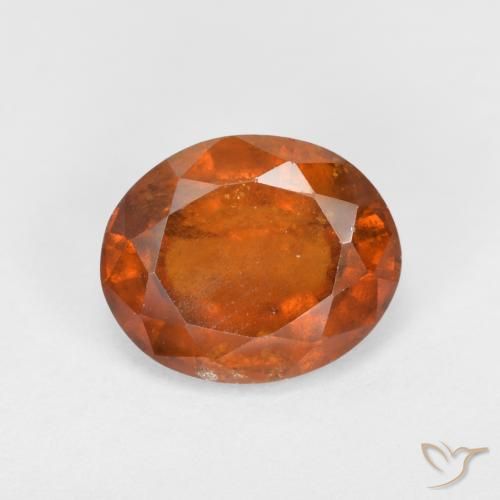 2.54ct Натуральный Красновато-оранжевый Гранат Гессонит, Овал, VS-SI
