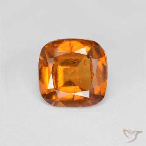 1.40ct Натуральный Средний апельсин Гранат Гессонит, Подушка, VS-SI