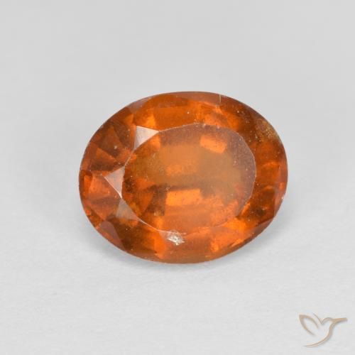 2.27ct Натуральный Средний апельсин Гранат Гессонит, Овал, VS-SI