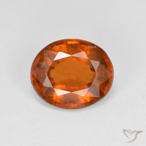 1.93ct Натуральный Янтарный Апельсин Гранат Гессонит, Овал, VS-SI
