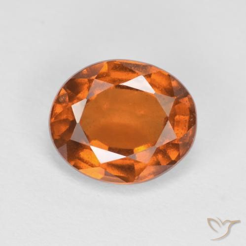 1.82ct Натуральный Темно-оранжевый Гранат Гессонит, Овал, Чистота VS