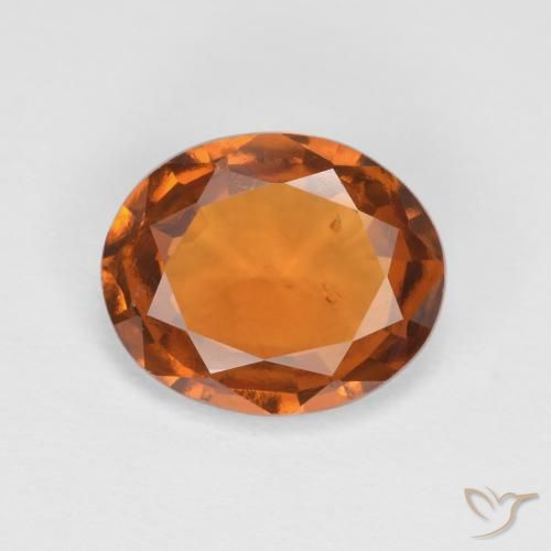 2.08ct Натуральный Желтовато-оранжевый Гранат Гессонит, Овал, Чистота VS