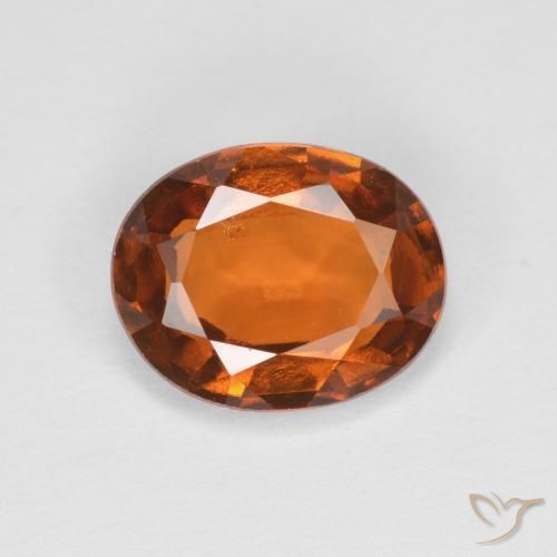 1.89ct Натуральный Красновато-оранжевый Гранат Гессонит, Овал, Чистота VS