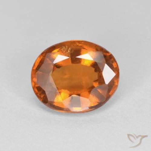 1.56ct Натуральный Желтовато-оранжевый Гранат Гессонит, Овал, Чистота VS