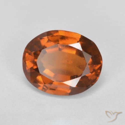 2.06ct Натуральный Темно-оранжевый Гранат Гессонит, Овал, Чистота VS