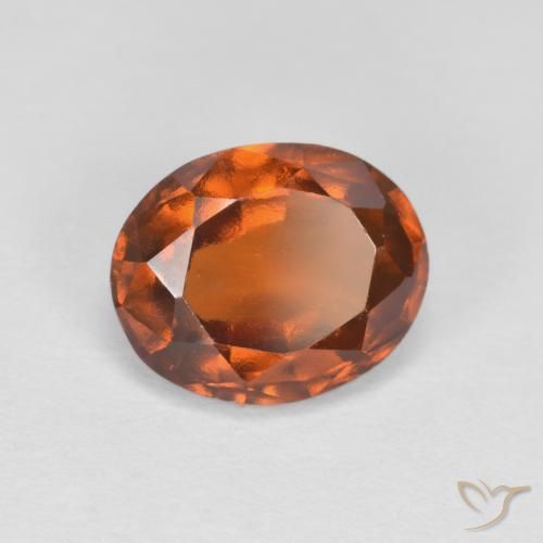 1.57ct Натуральный Янтарный Апельсин Гранат Гессонит, Овал, Чистота VS