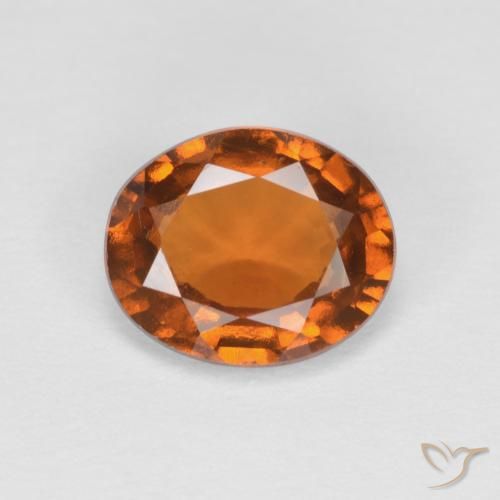 1.42ct Натуральный Средний апельсин Гранат Гессонит, Овал, Чистота VS