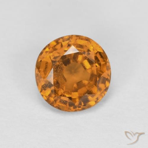 0.97ct Натуральный Средний апельсин Гранат Гессонит, Круглый, Чистота VS