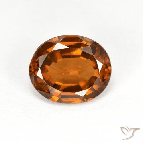 1.77ct Натуральный Средний апельсин Гранат Гессонит, Овал, Чистота VS