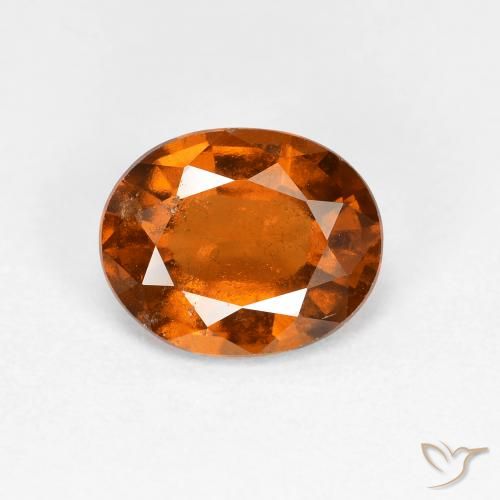 1.86ct Натуральный Красновато-оранжевый Гранат Гессонит, Овал, VS-SI