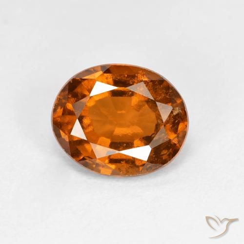 1.97ct Натуральный Темно-оранжевый Гранат Гессонит, Овал, VS-SI