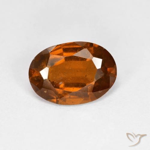 1.79ct Натуральный Темно-оранжевый Гранат Гессонит, Овал, VS-SI