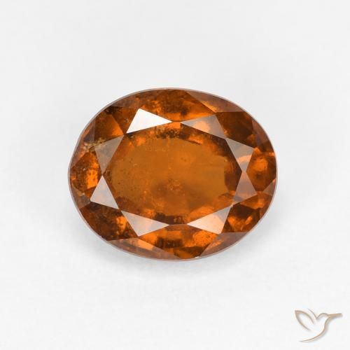 1.81ct Натуральный Темно-оранжевый Гранат Гессонит, Овал, VS-SI