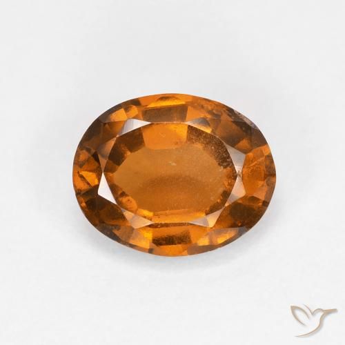 1.24ct Натуральный Средний апельсин Гранат Гессонит, Овал, Чистота VS
