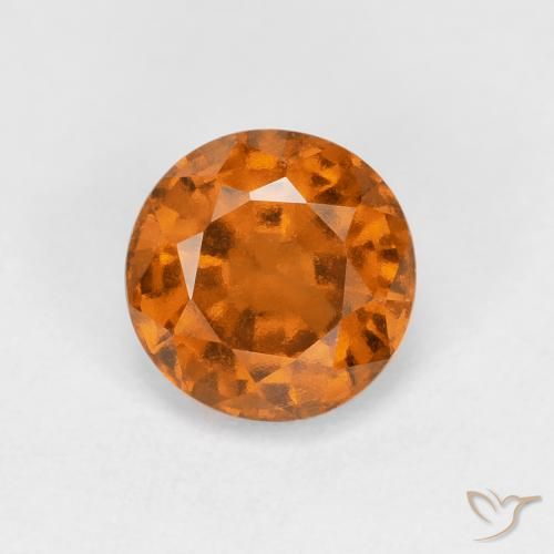0.94ct Натуральный Средний апельсин Гранат Гессонит, Круглый, Чистота VS
